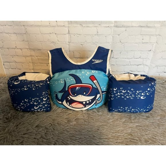 Speedo Other - Speedo Splash Jammer Life Jacket Vest for Child -Shark with Goggles